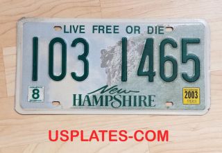 Hampshire Real Authentic License Plate Auto Number Car Auto Tag Live Nh
