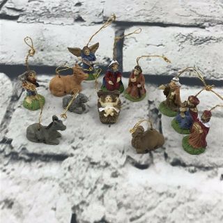 Miniature Tiny Nativity Set Christmas Ornaments Resin Figures
