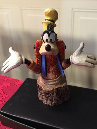 Walt Disney Traditions Jim Shore Goofy Carved By Heart Figurine Rare Piece