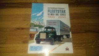 International Harvester Ih Fleetstar Bbc Series Truck 1900 2000 Sales Brochure