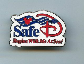 Dcl Disney Cruise Line Wave Logo Safe D Begins With Me Safety Cast Exclusive Pin