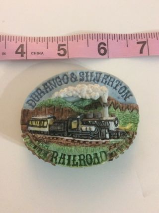 Vintage Durango & Silverton Railroad 3d Resin Magnet Fridge 1993 Locomotive