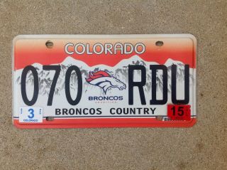 Colorado - " Denver Broncos " - Country License Plate