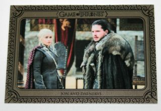 2019 Game of Thrones Inflexions Silver Parallel 149 Jon and Daenerys 50/75 3