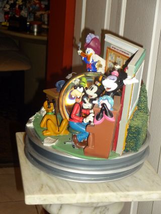 Disney Mickey Minnie Goofy Pluto Donald " You Can Fly " Snow Globe 9 " T 10 " W Rare