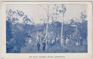 Vintage Postcard Q.  I.  T.  Bureau The Bluff Colliery Central Queensland 1900s