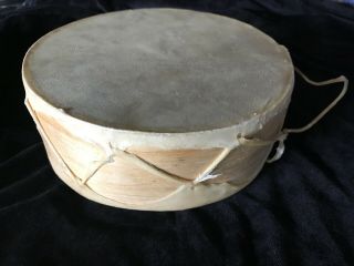 Native American Hand Made Leather & Wood Hand Drum,  Sweat Lodge Drum