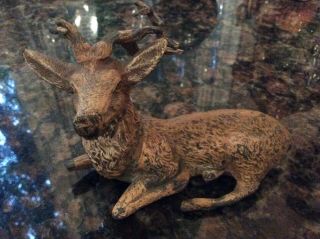Vintage German Christmas Lead Metal Reindeer / Stag /deer