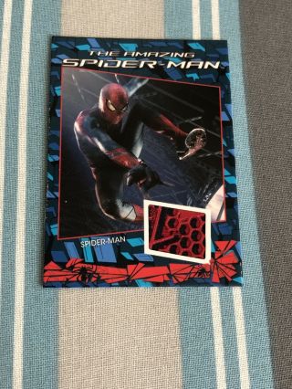 2012 Spider - Man Mpvie Costume Card Relic Marvel Red Suit Cc1