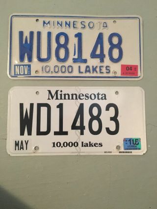 2 Minnesota Whiskey License Plates
