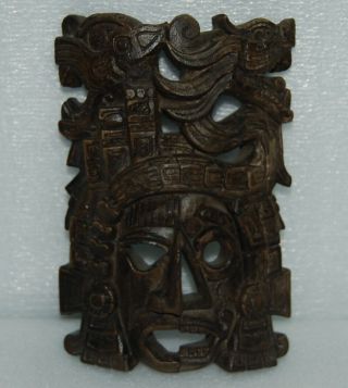 Mayan Mask Head Aztec Mexico Inca Sculpture Statue Plaque Aztlan Art