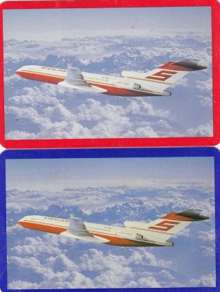 Airlines - Sterling Set Of 2 Single Vintage Playing Cards