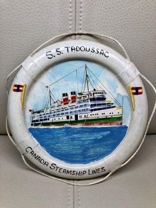 1950’s Canada Steamship Lines Ss Tadoussac Jack Hardcastle Life Ring Portrait