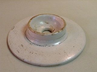 9.  25 " Vintage Antique Stoneware Crock Pottery Butter Churn Lid Top