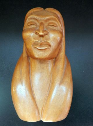 Jose Pinal Mexican Artist Carved Wood Sculpure - Figural 5