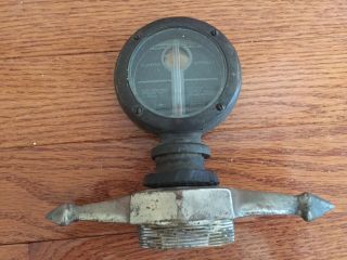 Antique Boyce Motometer Universal Model Radiator Hood Ornament With Base