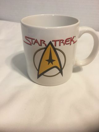 Vtg Star Trek Coffee Mug The Next Generation Command Logo Pfaltzgraff 1994
