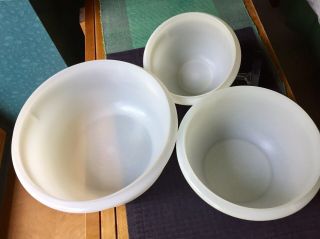 Vintage Tupperware 3 Nesting Sheer Mixing Bowls 270,  271,  272 4 - 8 - 12 Cup w/lids 3