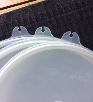 Vintage Tupperware 3 Nesting Sheer Mixing Bowls 270,  271,  272 4 - 8 - 12 Cup w/lids 6