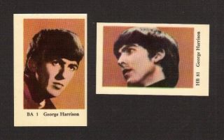 George Harrison The Beatles Vintage 1965 Swedish Trading Cards B