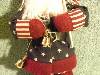 PATRIOTIC USA American FLAG SANTA CLAUS ORNAMENT - Christmas - EB10 3