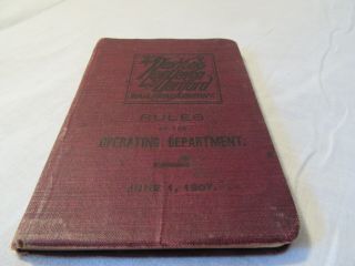 The York Haven & Hartford Railroad Company Rule Book 1907 Operating Dept