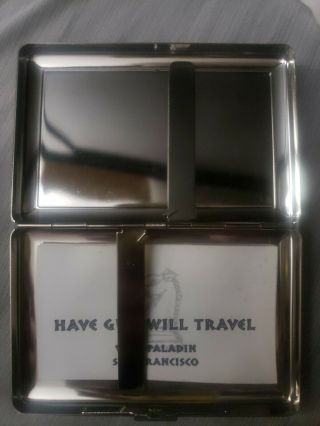 Vintage Cigarette Case/business Card Holder,  " Have Gun Will Travel "