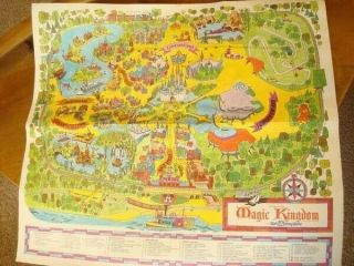 Vintage Walt Disney World Magic Kingdom Map