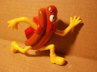 Wienerschnitzel Figurine - Running Hot Dog Antenna Pencil Topper Ornament