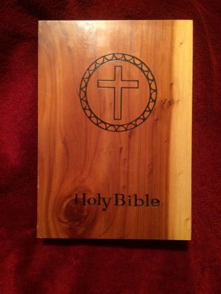 Holy Bible Wooden Box - Vintage Usa Carpenters Union