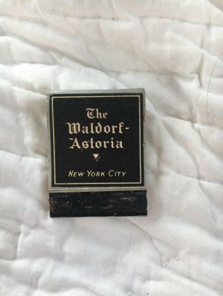 Vintage Waldorf - Astoria Hotel Nyc Matchbook 1940s?