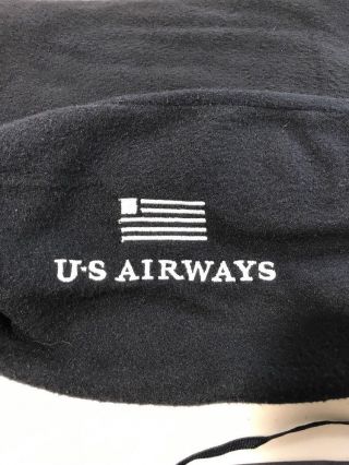 U.  S.  Airways In Flight Blanket Travel Kit Eye Mask,  Air Pillow in fabric Pouch 2