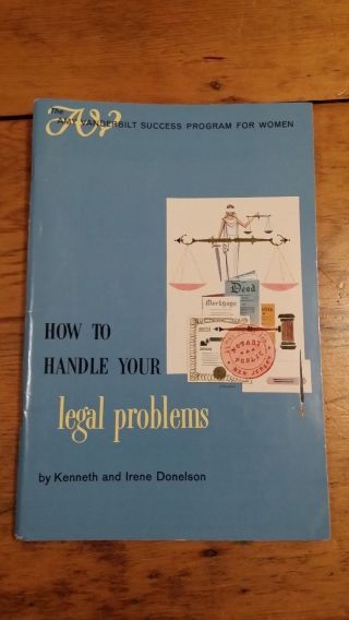 Vintage Amy Vanderbilt How To Handel Your Legal Problems Book