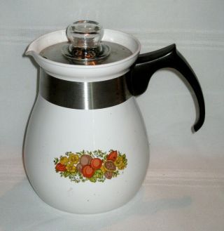 Corning Ware - Spice Of Life Percolator Coffee Pot P - 166 6 - Cup w/All Parts 2