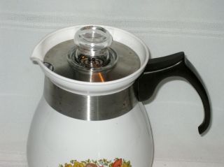 Corning Ware - Spice Of Life Percolator Coffee Pot P - 166 6 - Cup w/All Parts 3