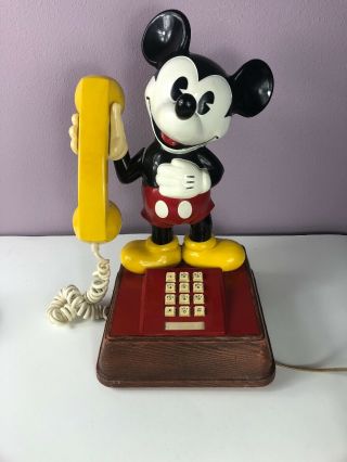 Vintage 1976 The Mickey Mouse Push Button Telephone Disney