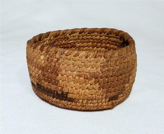 Antique Small 3.  5 " Miniature Yokuts? California Western Native American Basket
