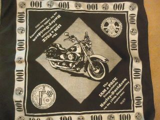 2003 Harley - Davidson 100th Anniversary Bandana Union Commemorative Congrats