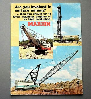 1978 Marion Dragline Mining Shovels Brochure 16 Pages 78mm