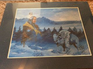 Three Sioux Del Iron Cloud Prints Vintage Old Native American Art 3
