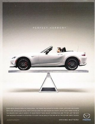 2016 Mazda Mx - 5 Miata Mx5 Advertisement Print Art Car Ad J547