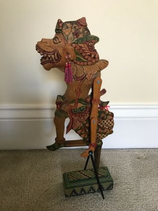 Indonesian Wooden Shadow Puppet Handmade and Painted 2
