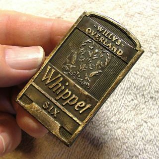 WHIPPET SIX Radiator Badge Emblem 1929 - 31? Willys Overland D.  L.  Auld 3
