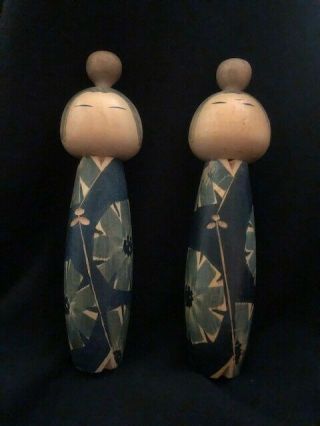 Vintage Hand Painted Wooden Kokeshi Doll,  8 Inches Tall