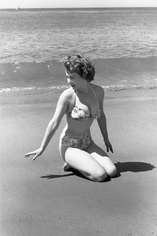 1960s Vogel Negative,  Sexy Pin - Up Girl Beatrice Stevens In Bikini,  Beach T243703