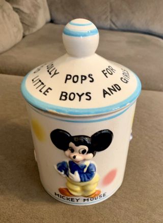 Disney Mickey Mouse,  Donald Duck,  Ludwig Von Drake Jar Canister Lolly Pop 1961