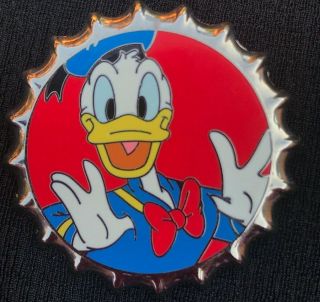 Disney Pin - Character Bottle Caps - Donald Duck Pin Mystery Box Set Le 500 Htf