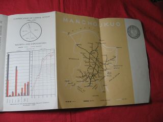 Japanese Booklet South Manchuria Railway Company Data Route Map in English 1936 8