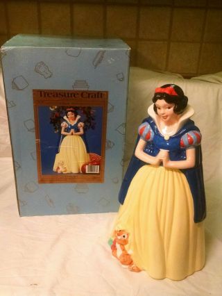 Vintage Disney Snow White Cookie Jar/canister Treasure Craft With Box