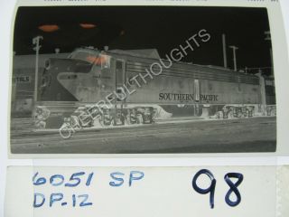 Vintage Railroad Photo Negative Sp Southern Pacific 6051 E9a Emd2400 Hp 6a98